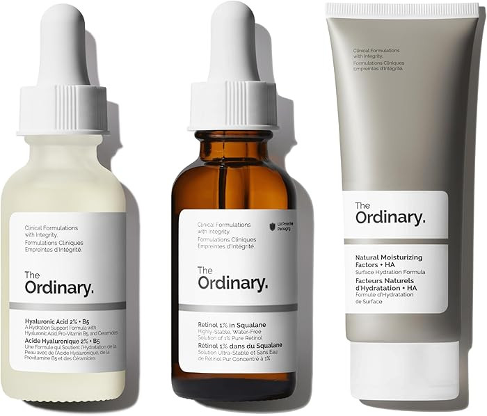 The Ordinary Fine Lines & Wrinkles Collection - Skin Care Bundle Set - Retinol 1% in Squalane 1 F... | Amazon (US)