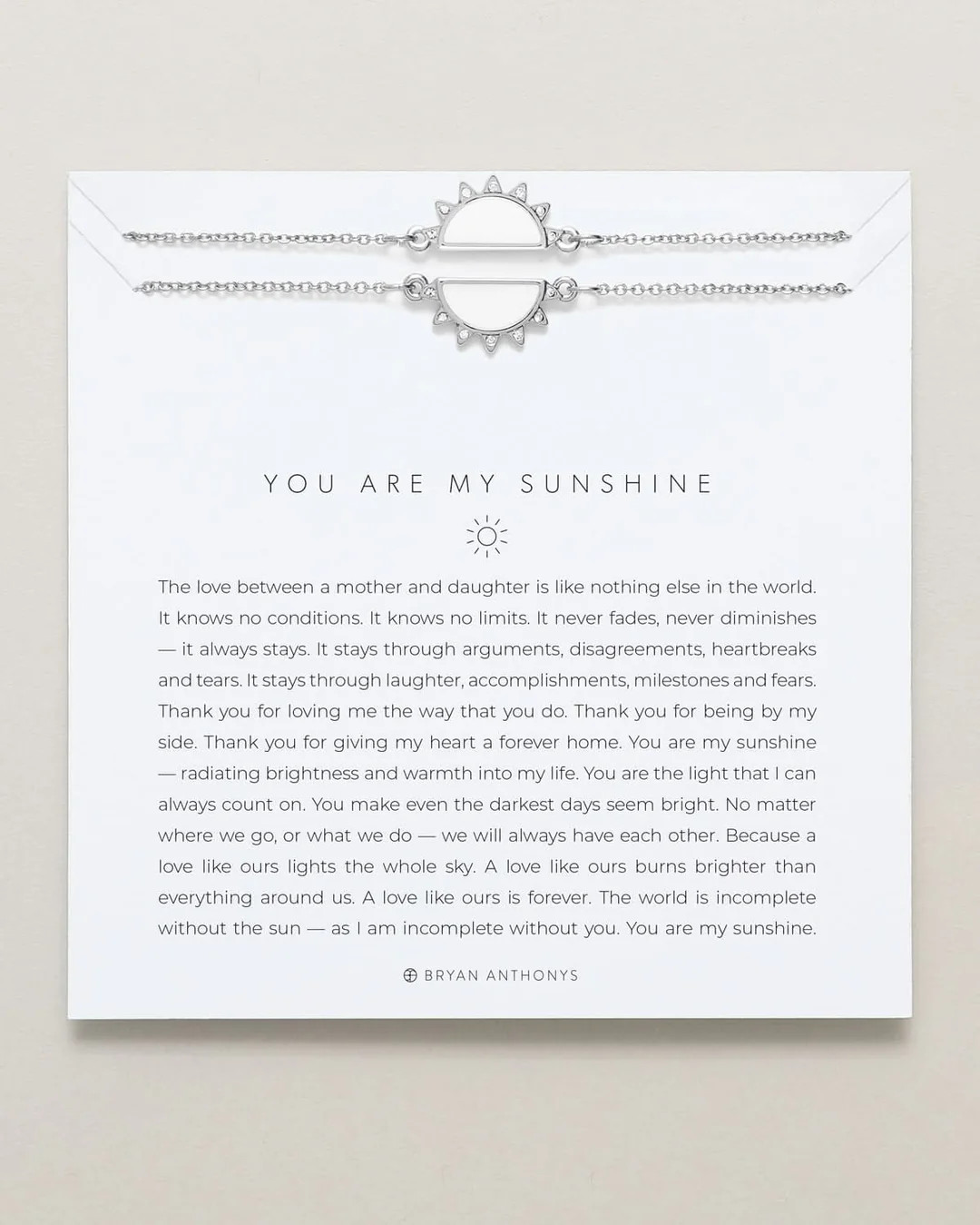 You Are My Sunshine Mother Daughter Necklace Set | Bryan Anthonys | Bryan Anthonys
