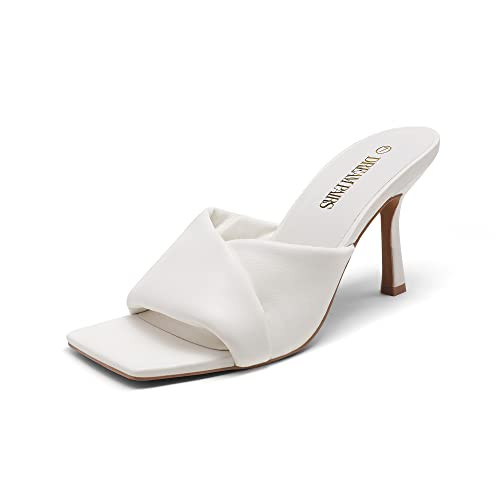 Amazon.com | DREAM PAIRS Women\u2019s High Stilettos Heels Mules Open Square Toe Slip On Comfort ... | Amazon (US)