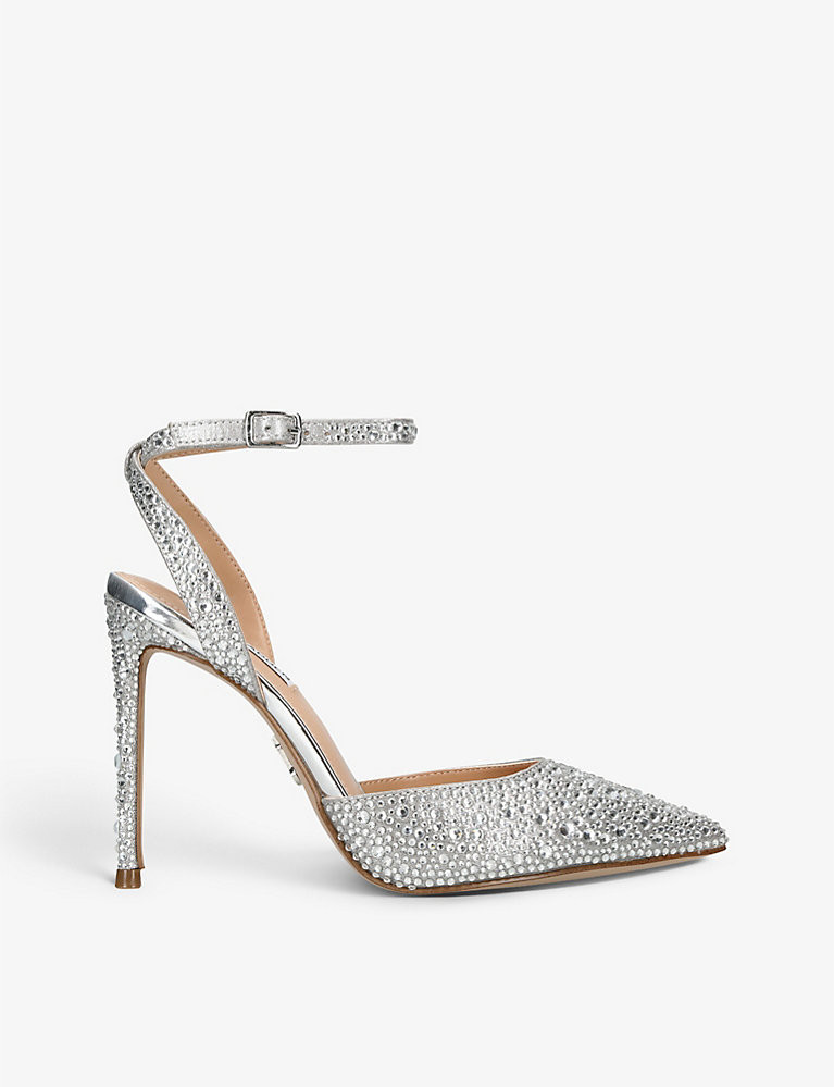 Revert crystal-embellished satin heeled sandals | Selfridges