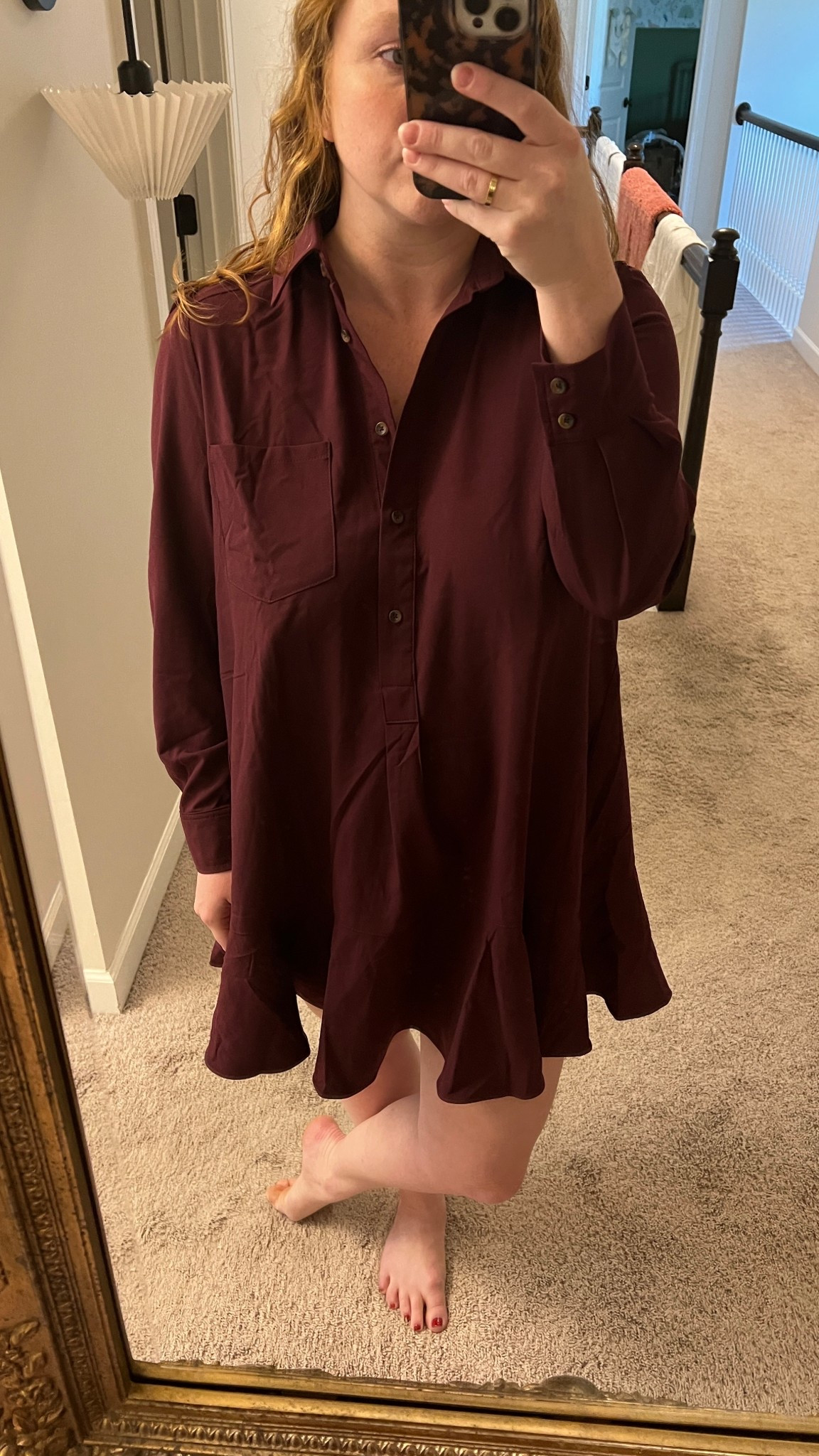 Obviously needs a steam but I love this style dress from Tuckernuck. Most colors are made of natural fibers. I have this color, blue linen, and green stripe linen. They have a wool version for the season! Can be worn with a bump and easy for breastfeeding! 

#LTKPetite #LTKBump #LTKStyleTip