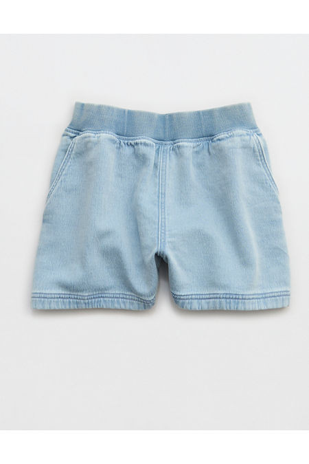 Aerie Daydream Denim Stretch Short Women's Light Blue XXS | Aerie