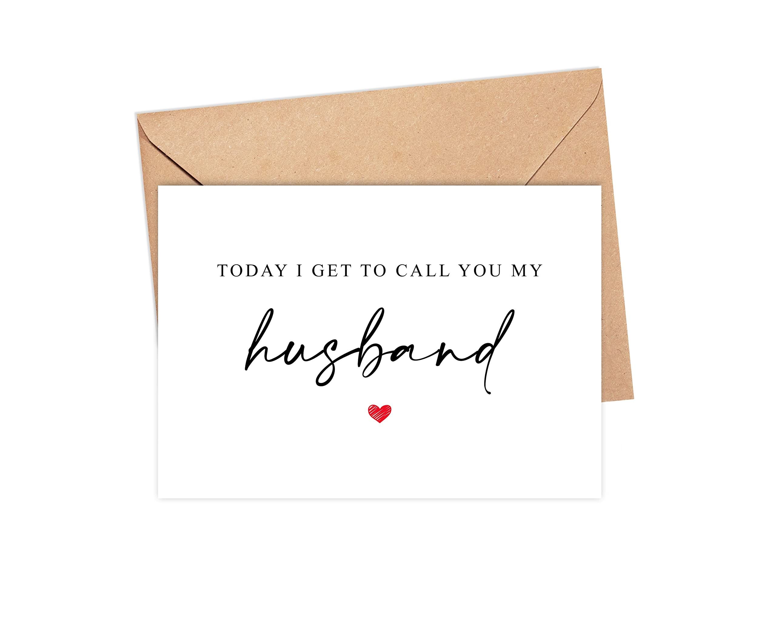 Today I Get To Call You My Husband - Husband Vow Card - Husband Wedding Day Card - To My Husband ... | Amazon (US)