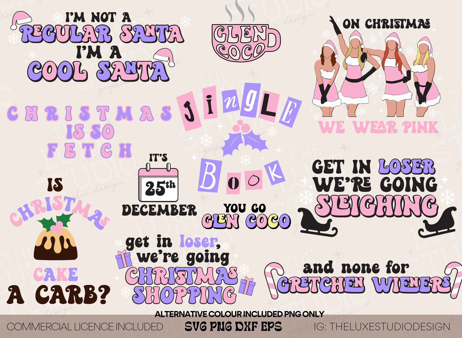 Mean Gal SVG Bundle Jingle Book Svg Mean Gals Clip Art - Etsy | Etsy (US)