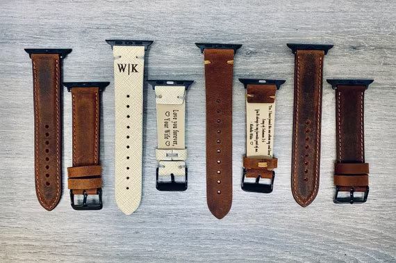Monogrammed Vintage Leather Watch Band  Custom Hand Made | Etsy | Etsy (US)