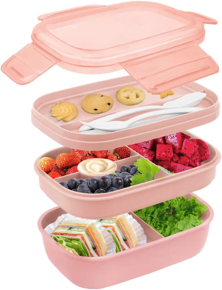 Bugucat Bento Box 55 Oz 5 Compartments Lunch Box mit Cutlery Reusable Bento Lunch Box for Adults ... | Amazon (US)