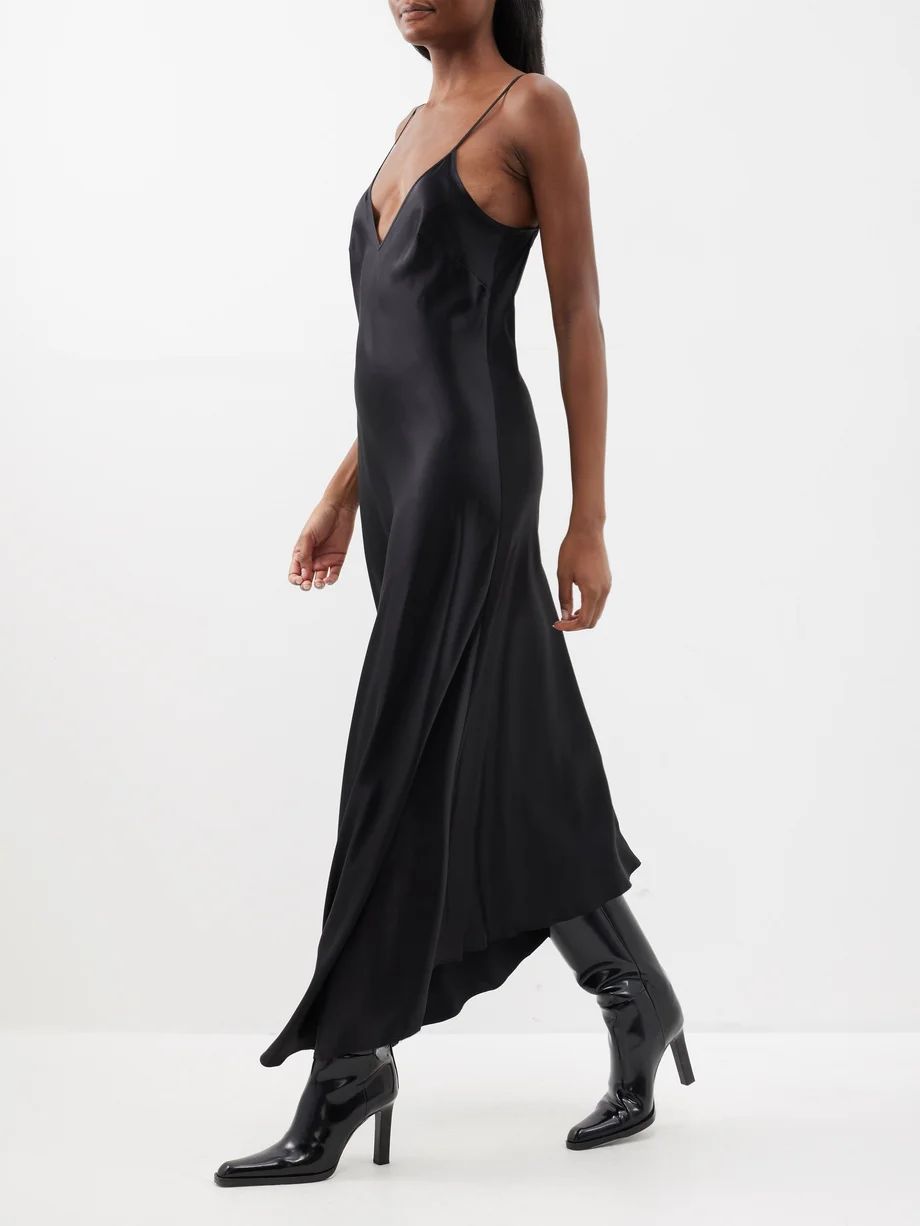 Dip-hem silk-satin slip dress | Raey | Matches (UK)