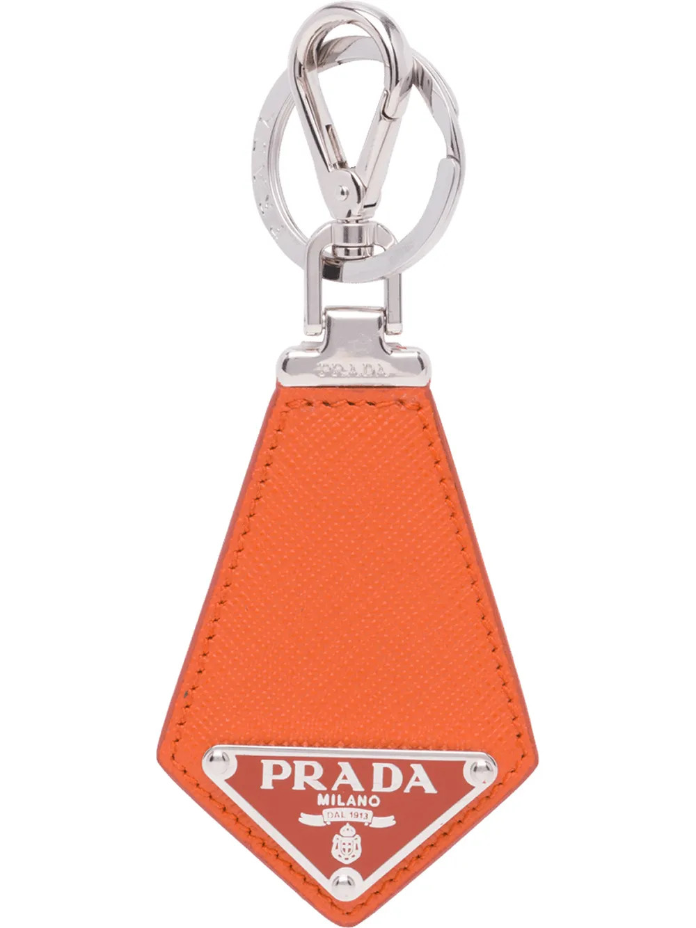 Prada Logo Plaque Keyring - Farfetch | Farfetch Global