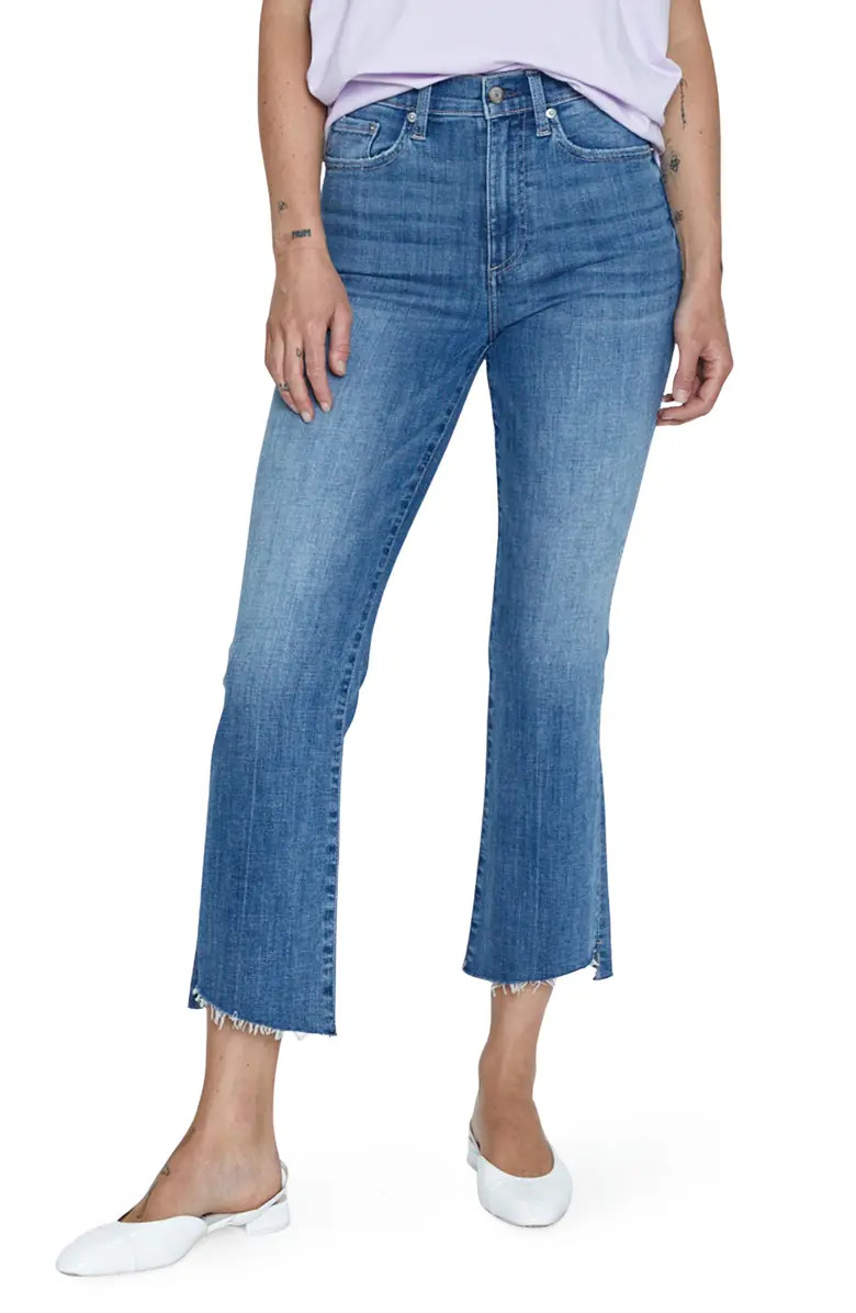 Lennon High Waist Chew Hem Crop Bootcut Jeans | Nordstrom