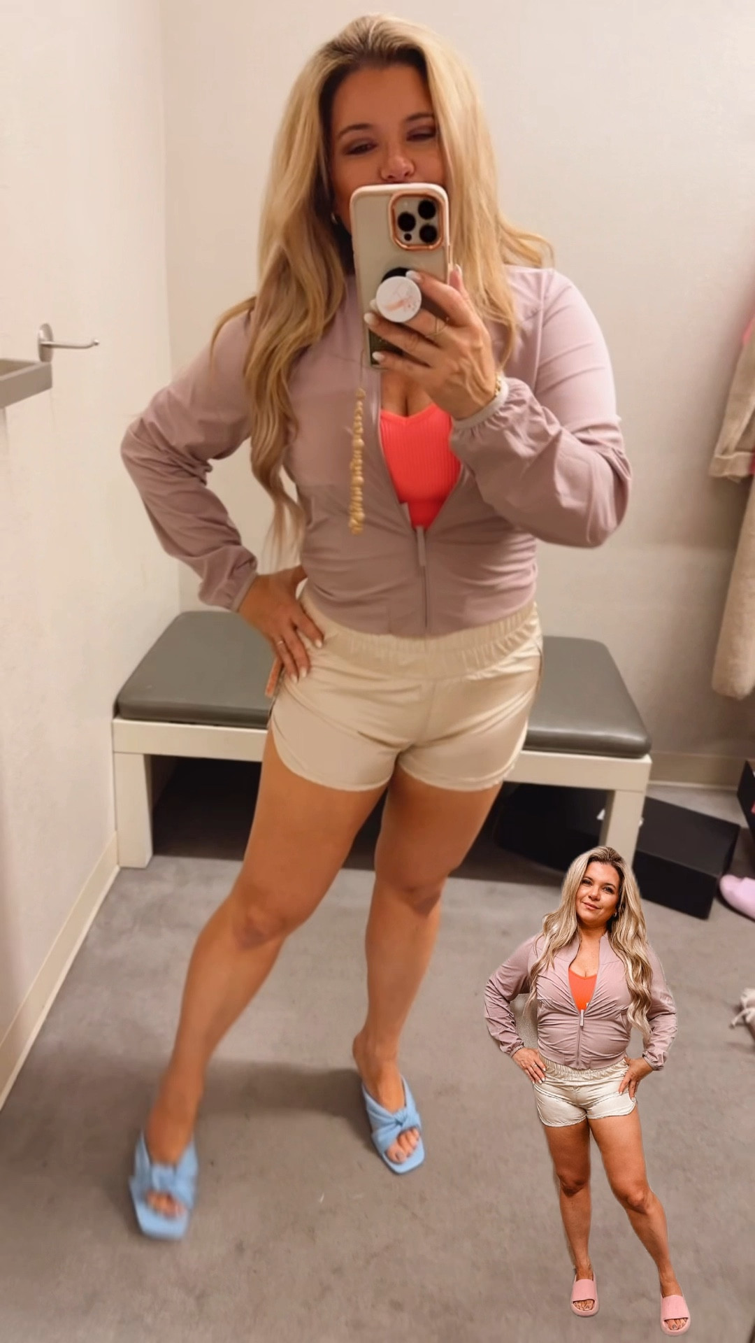 Lightweight workout jacket - Small
Shorts - small but prefer medium
Top - small


#LTKxNSale #LTKFitness #LTKsalealert