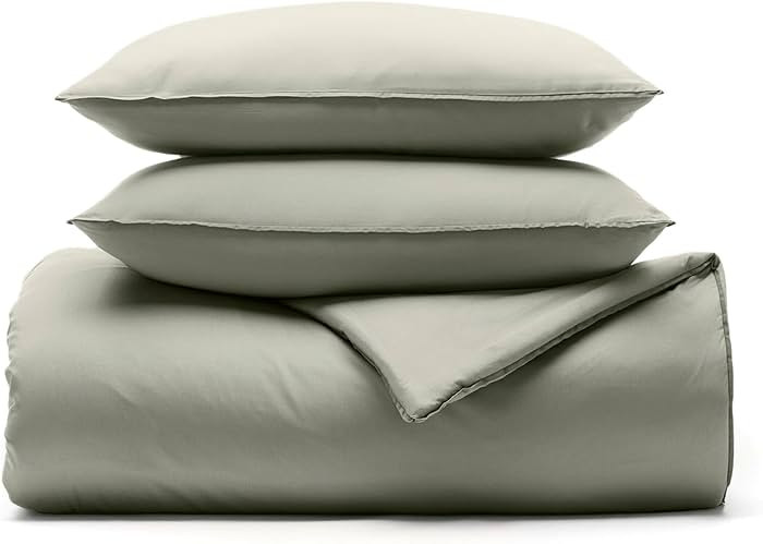 BOLL & BRANCH Signature Comforter Set - King/Cal King, Sageleaf - Luxury 100% Organic Cotton - 1 ... | Amazon (US)