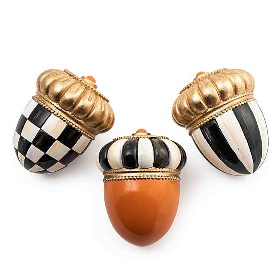 Fall On The Farm Acorns - Set of 3 | MacKenzie-Childs