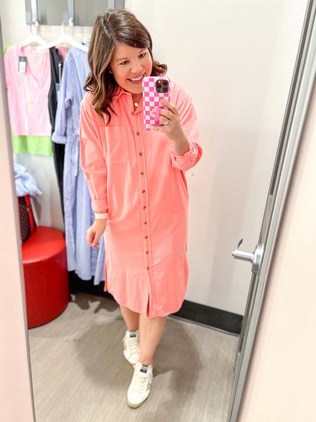 Love this bright coral for spring! Wearing a small but went up to a M for room in the hips- tts if not hippy :) 

#LTKstyletip #LTKSeasonal #LTKfindsunder50