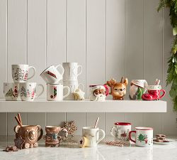 Whistler Chalet Embossed Mugs - Set of 4 | Pottery Barn (US)