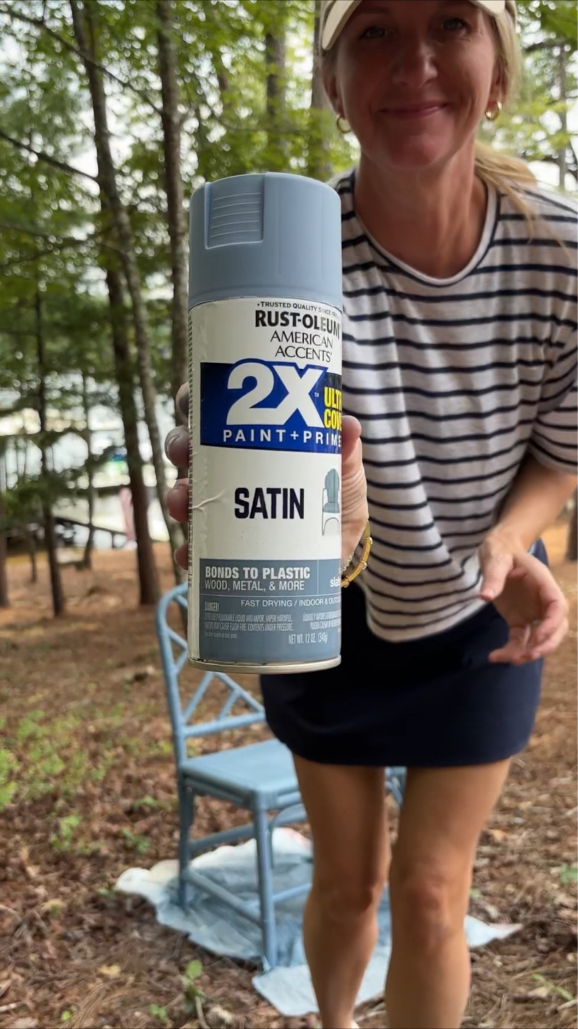 Ralph would definitely approve of this perfect slate blue spray paint!