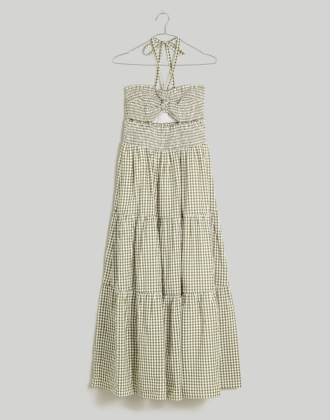 Modular Halter Midi Dress in Gingham | Madewell