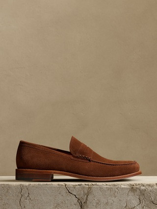 Asher Suede Penny Loafer | Banana Republic (US)