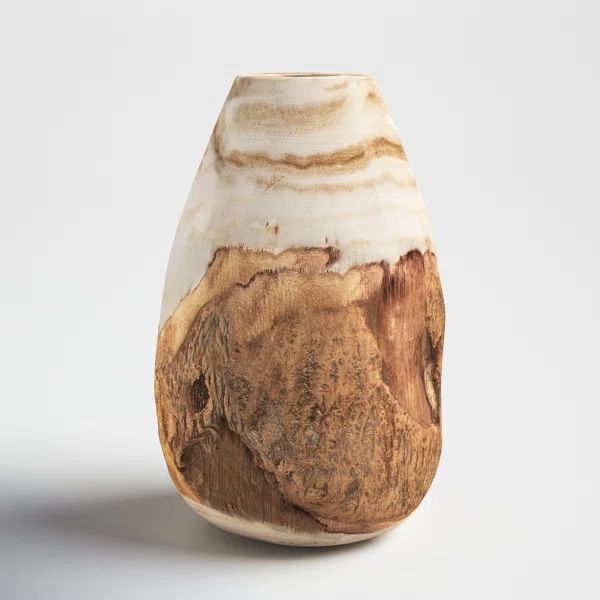 Francesca Wood Table Vase | Wayfair North America