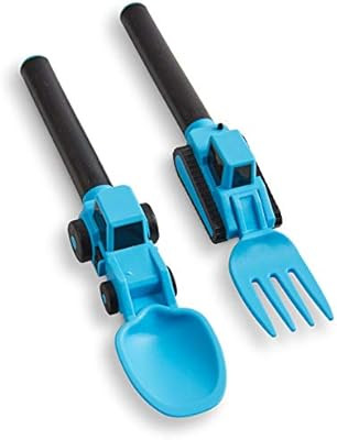 Dinneractive Utensil Set for Kids – Construction Themed Fork and Spoon for Toddlers and Young C... | Amazon (US)