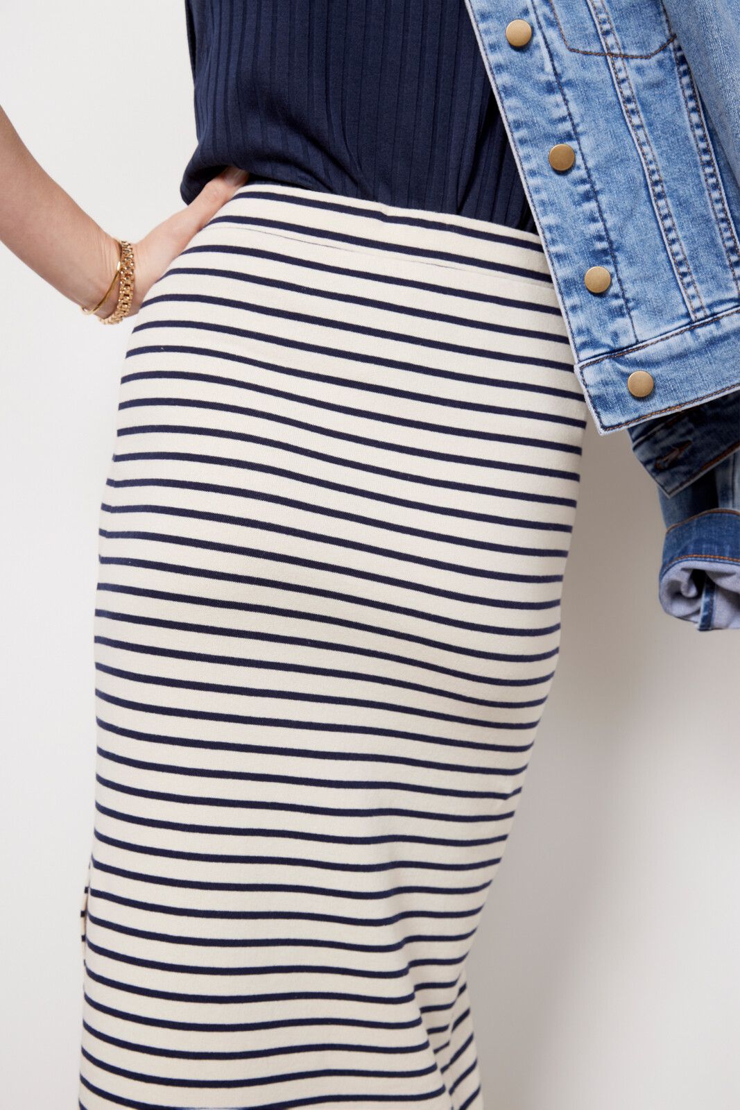 Whitney Stripe Maxi Skirt | EVEREVE