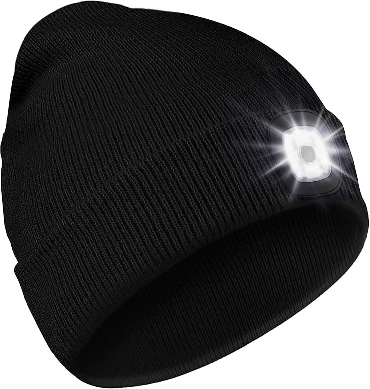Deilin Upgraded Unisex LED Lighted Beanie Hat, Rechargeable Adjustable Brightness Headlamp Winter... | Amazon (US)