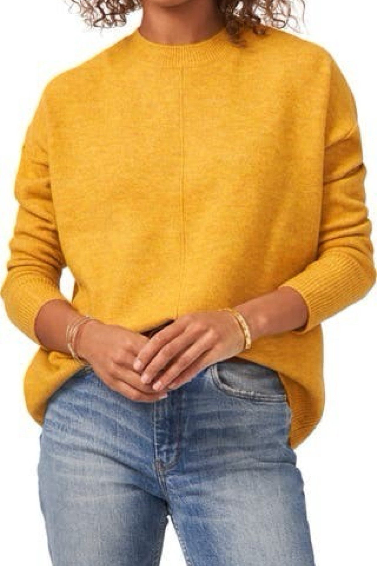 vince camuto center seam crewneck sweater