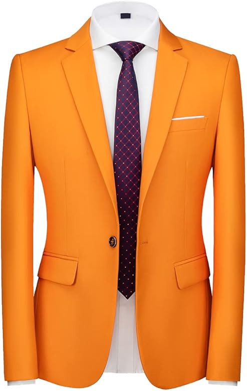 UNINUKOO Mens Suit Jacket Slim Fit Sport Coat 1 Button Notched Lapel Casual Fashion Dress Blazer ... | Amazon (US)