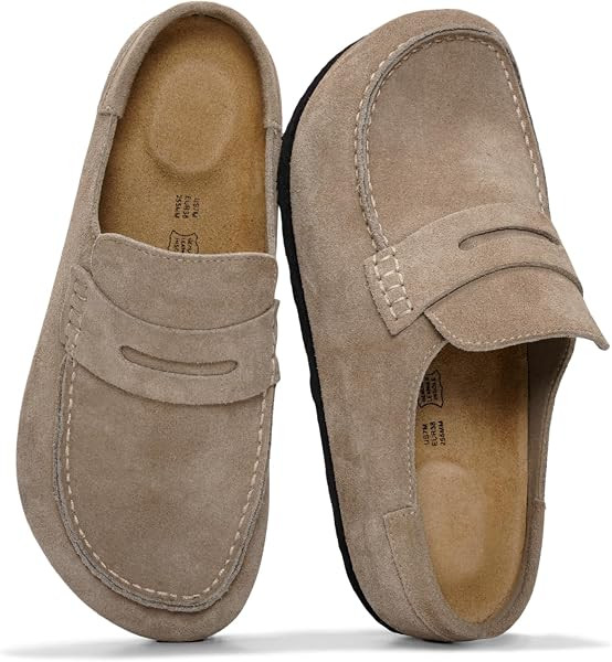 100% Genuine Leather Moccasin Style Clogs for Women - Fall Shoes for Women | Amazon (US)