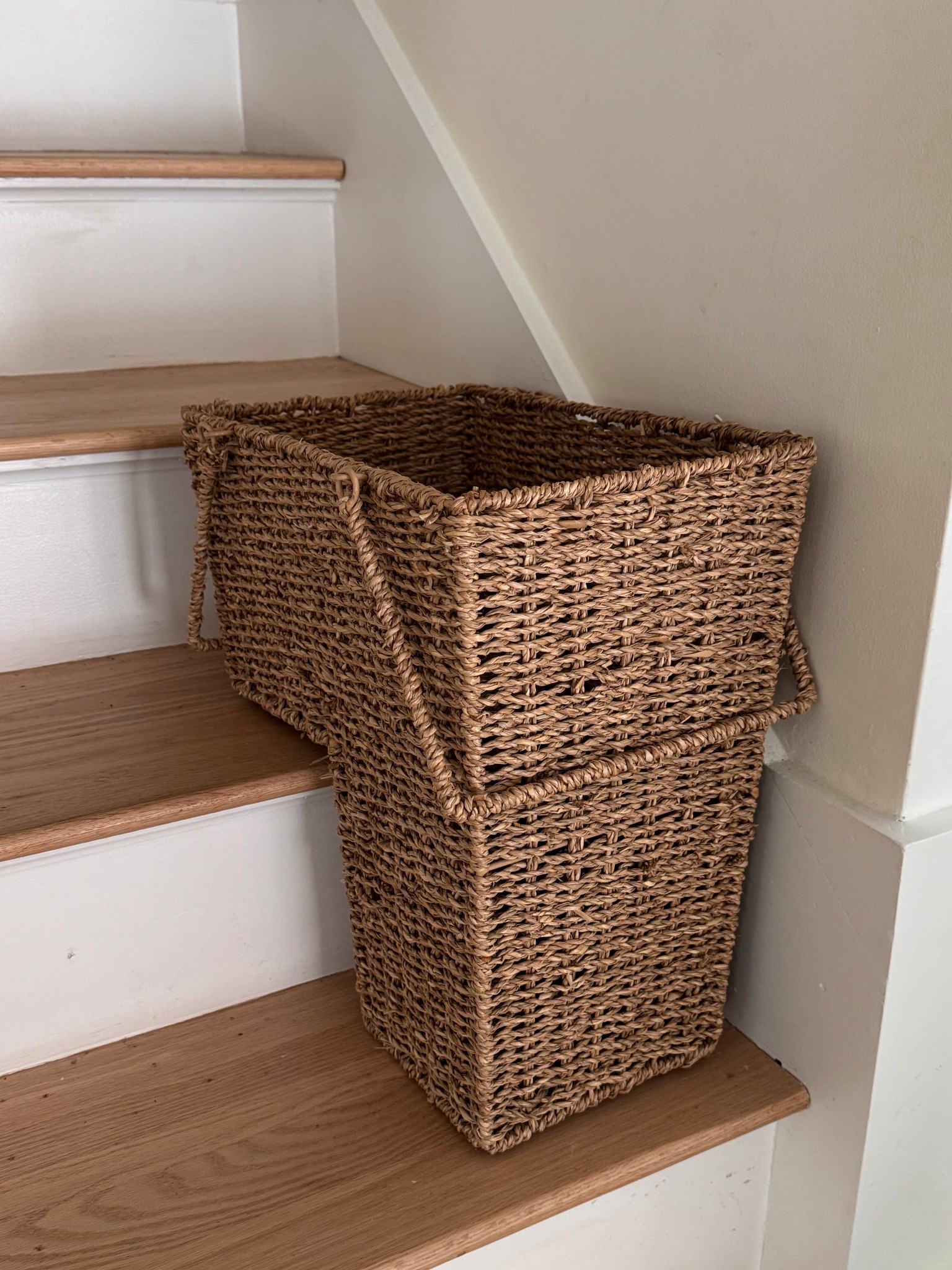 I love how beautifully this hides the stairs chaos 😅💖 #LTKHome #LTKMomHack #LTKAmazonHomr