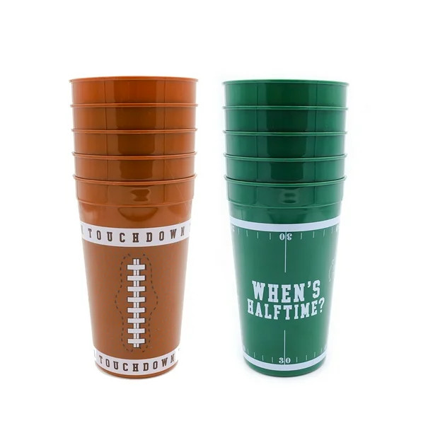 Packed Party   'Touchdown Ready' Reusable Plastic 32oz. Cupstack Bundle, 10ct | Walmart (US)