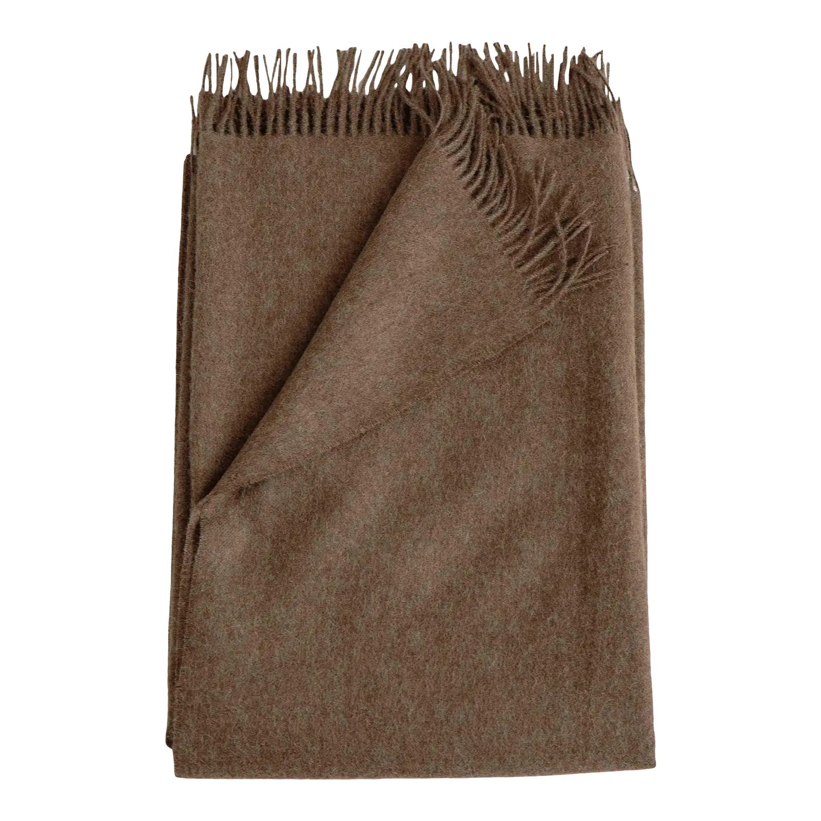 Alpaca Throw in Mocha | Chairish