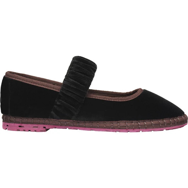 Flabelus | Women's Mafalda Sethe Piped Velvet Slip-On Shoes | Organic Cotton (Brown, Size US 9/EU 40) | Maisonette | Maisonette