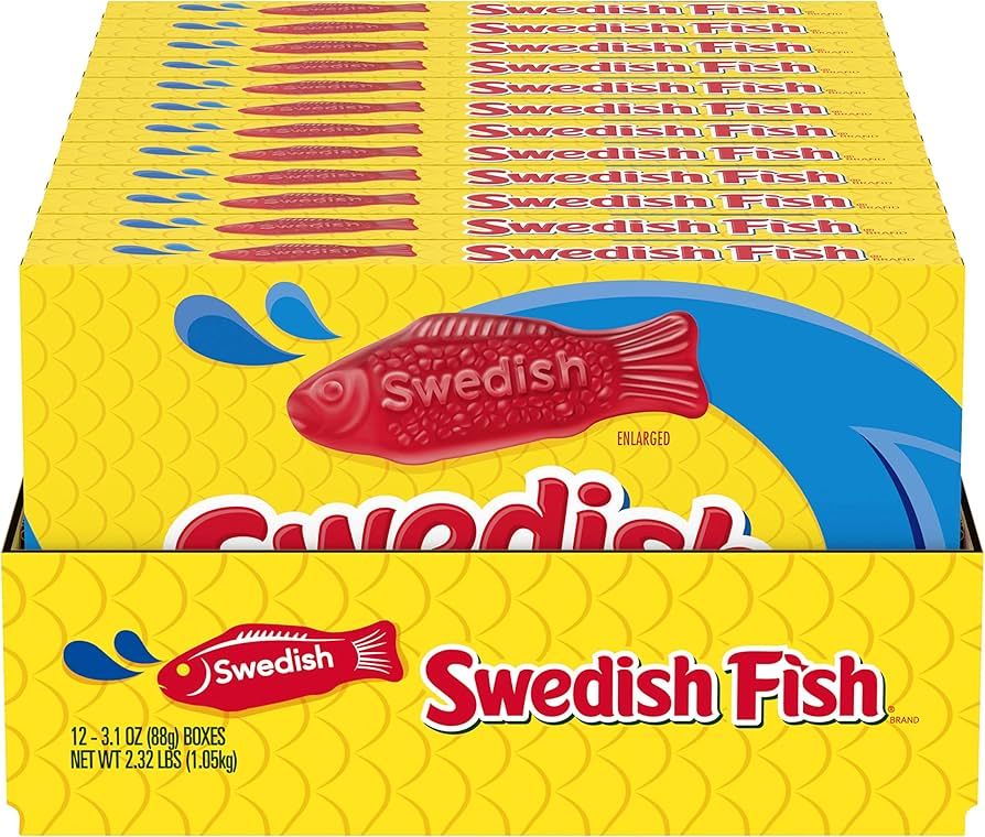 Swedish Fish Soft & Chewy Candy, 12 - 3.1 oz Boxes | Amazon (US)