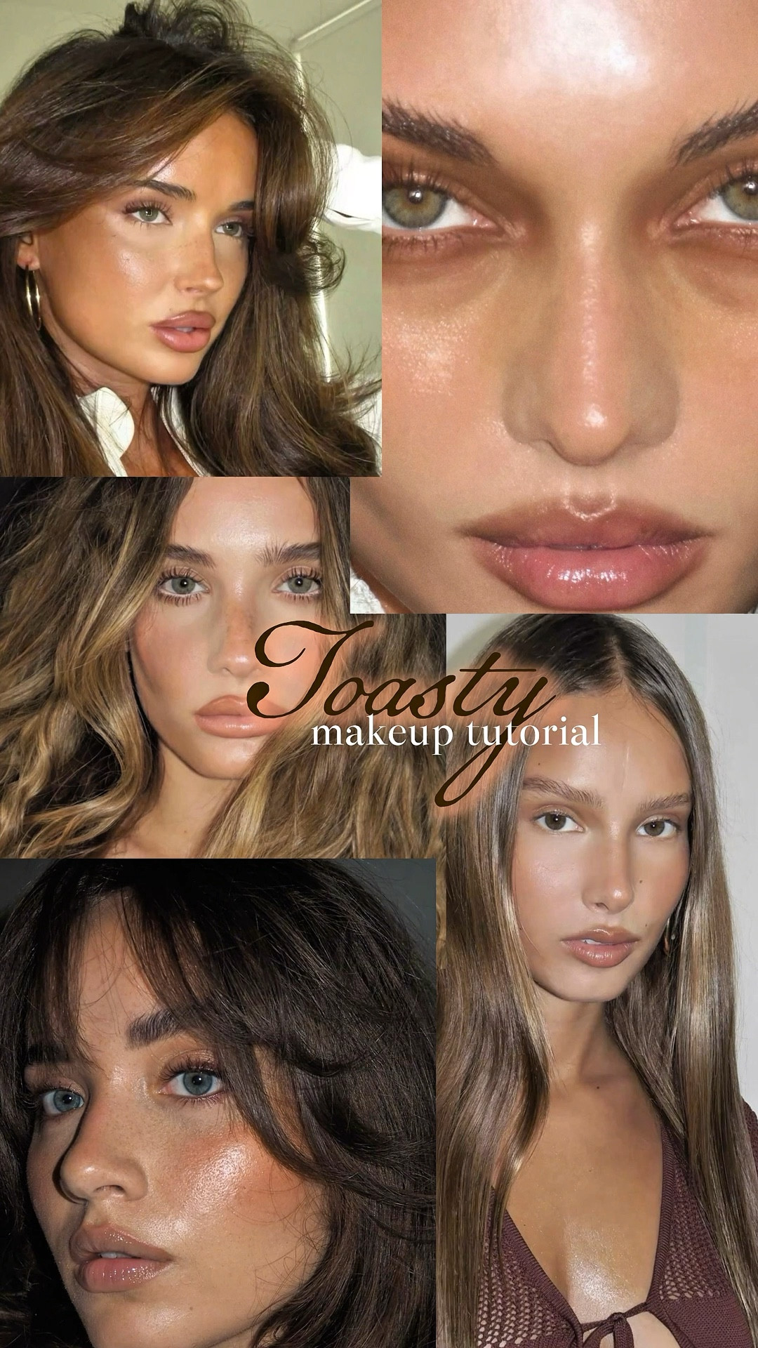 Toasty makeup for fall! Colors: 
Highlight: enlighten 
Brow pen: taupe 
Eyeshadow: y3 & w2
Eyeliner: espresso 
Mascara: brown 
Foundation YN6
Cream bronzer: light medium 
Blush: after party 
Concealer: Kulfi rose rush 
Liner: twist 
Lipstick: soft haze & peony 
Gloss: dragon fruit 
Powder bronzer: 2 medium  