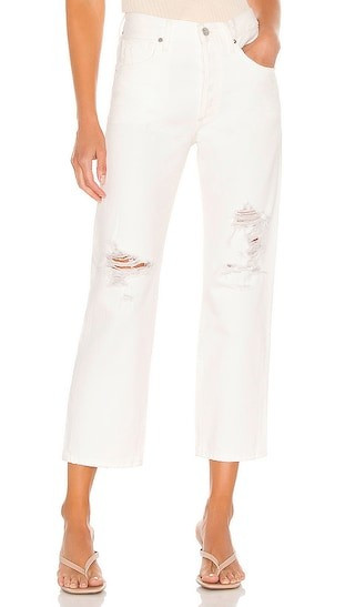 Emery High Rise Relaxed Crop in Moonstone | Revolve Clothing (Global)