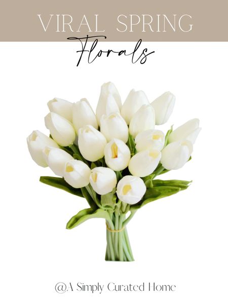 Viral Spring Florals, 20pc Silk Tulip Flowers 

#LTKSeasonal #LTKhome #LTKfindsunder50