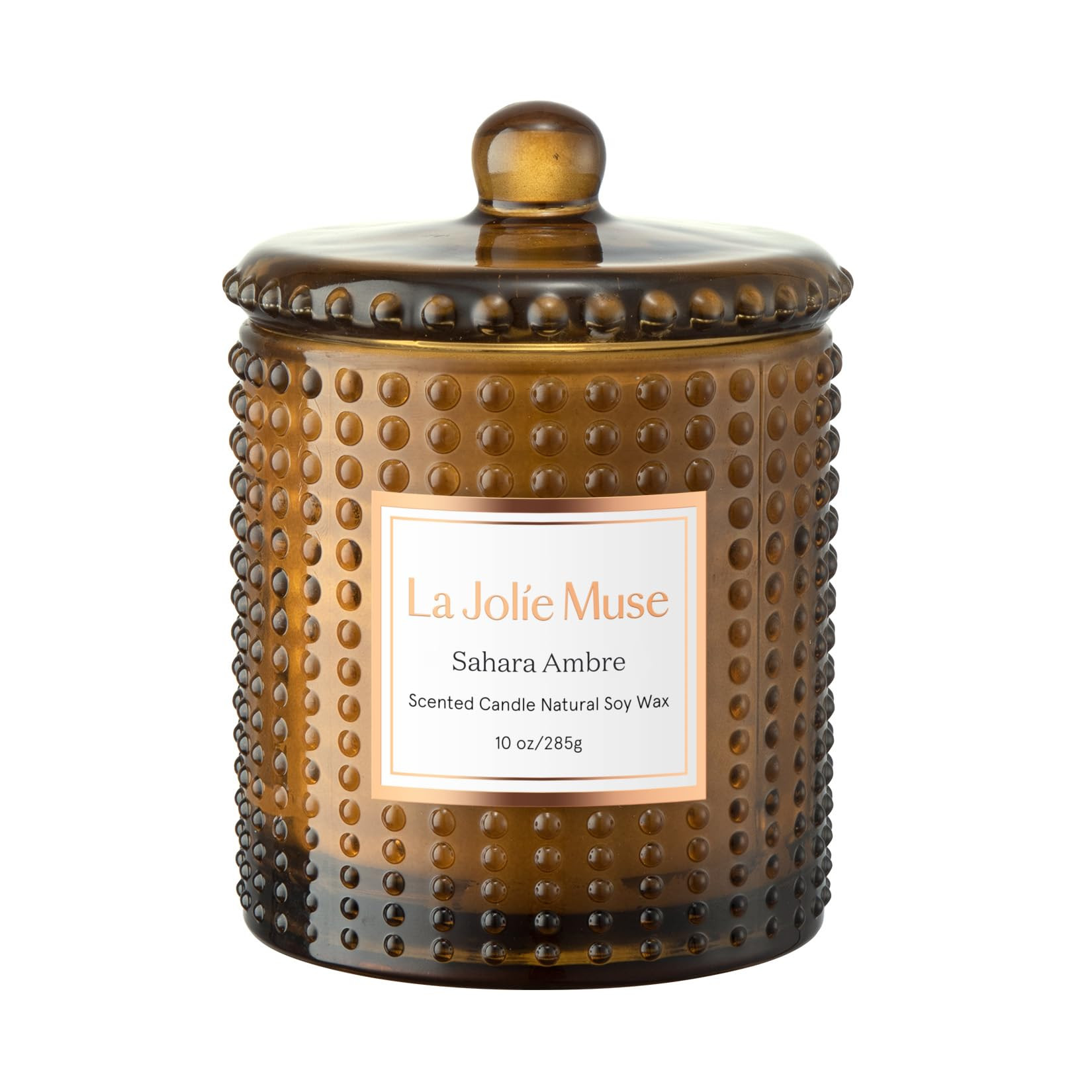LA JOLIE MUSE Sahara Amber Candles for Home Scented, Candles Gifts for Women & Men, Luxury Glass ... | Amazon (US)