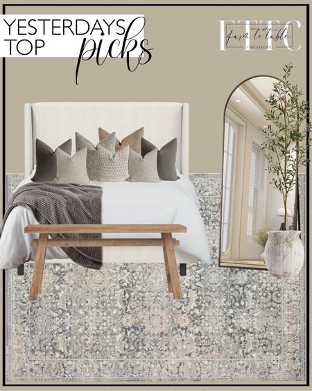 Yesterday’s Top Picks. Follow @farmtotablecreations on Instagram for more inspiration.

Tilly Upholstered Bed. Milani Solid Wood Bench. Hackner Home Sectional Pillow Combo. Metal Arch Mirror. Loloi II Lucia Oriental Grey / Mist Area Rug. Chunky Knit Bed Blanket - Casaluna. Weathered Handcrafted Terracotta Vase. 82” artifical olive tree. Bedroom Inspiration. Bedroom Finds. Bedroom Decor. 


#LTKHome #LTKFindsUnder50 #LTKSaleAlert