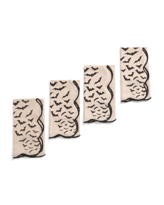 Set Of 4 Bat Napkins | TJ Maxx