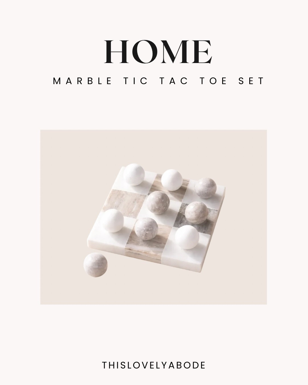 So pretty to add on a coffee table in a living room or game room. 
#luxbco #marbletictactoe #homedecor

#LTKHome