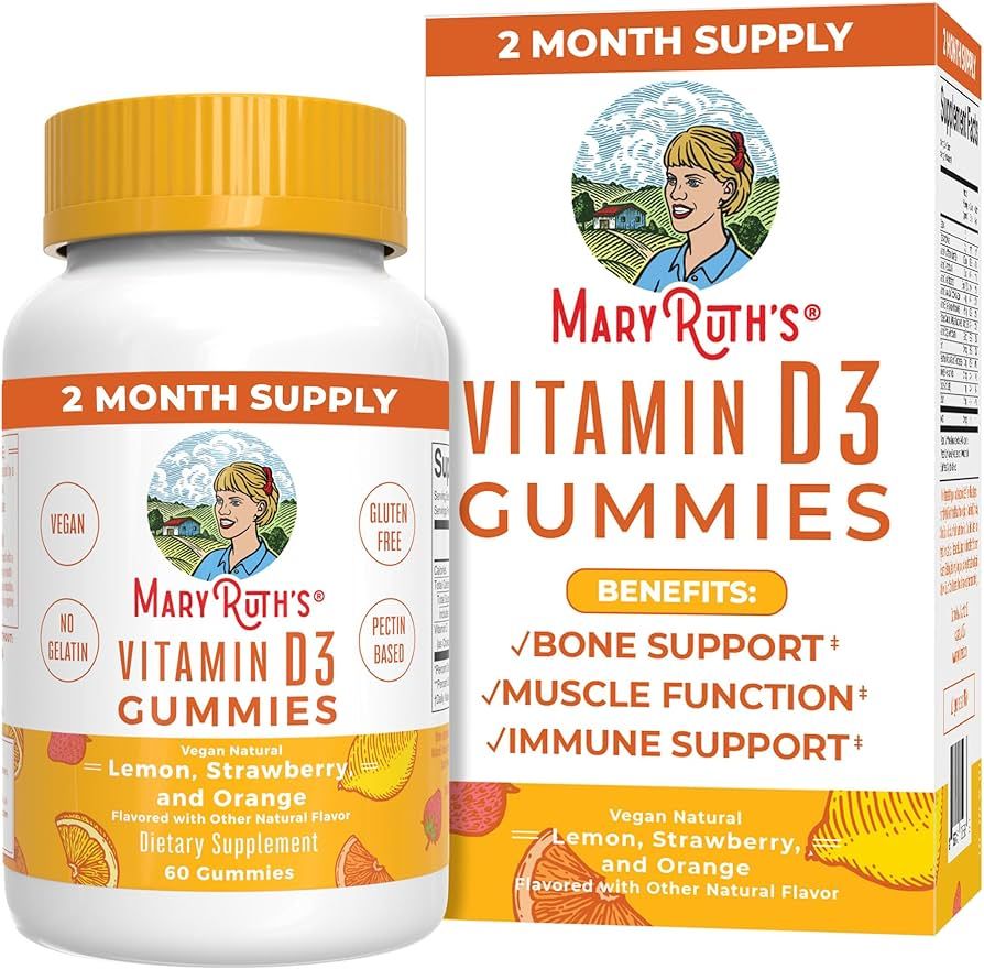 MaryRuth Organics Vitamin D3 Gummies, 2 Month Supply, Adults & Kids Gummies, Immune Support Suppl... | Amazon (US)