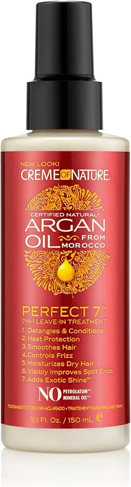 Creme of Nature, Argan Oil for Hair, Perfect 7-in-1 Leave-in Treatment, for Healthy Hair with Exo... | Amazon (US)
