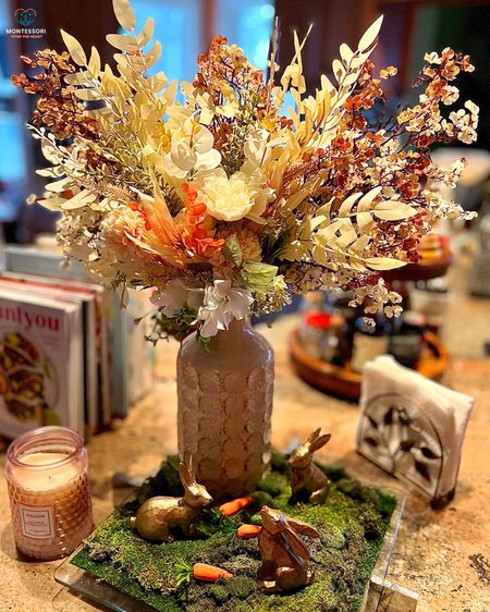 Easter Spring Table Centerpiece Kitchen Home Interior Design Flowers Bunny Decor

#LTKSpringSale #LTKSeasonal #LTKhome