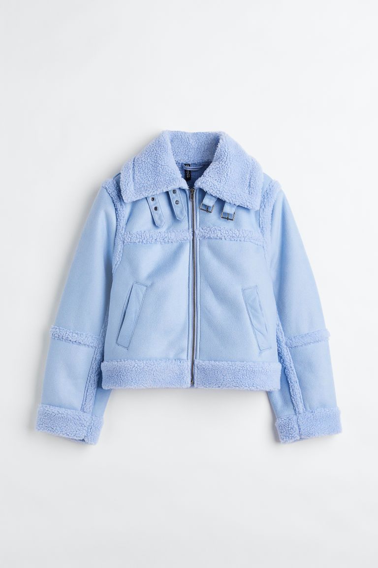 H & M - Fleece-lined Jacket - Blue | H&M (US + CA)