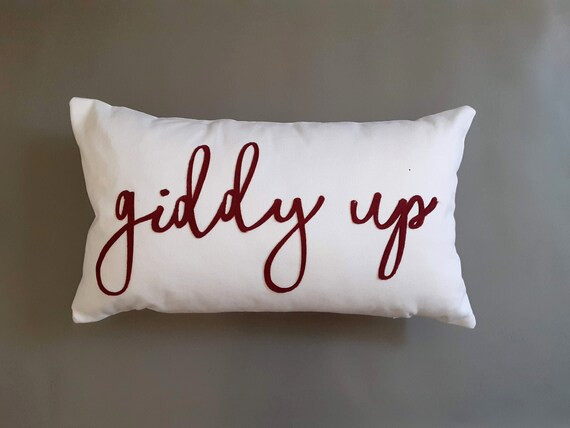 Giddy Up Custom Farmhouse Throw Pillow Gift for Horse Rider | Etsy | Etsy (US)