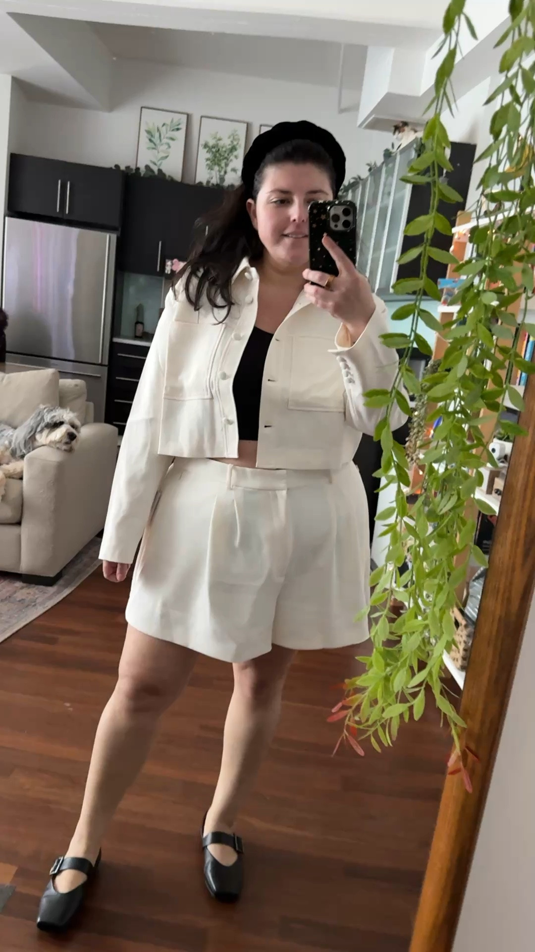 Was hoping this would fit but I needed to size down. I would say I fit comfortably in good American jeans at 18 but go to 16 for a more fitted look. So I tried an 18 in the bottoms here since it’s not stretchy, but it’s way too big. Going to exchange for a size, but so cute! 

#LTKootd #LTKWorkwear #LTKPlusSize