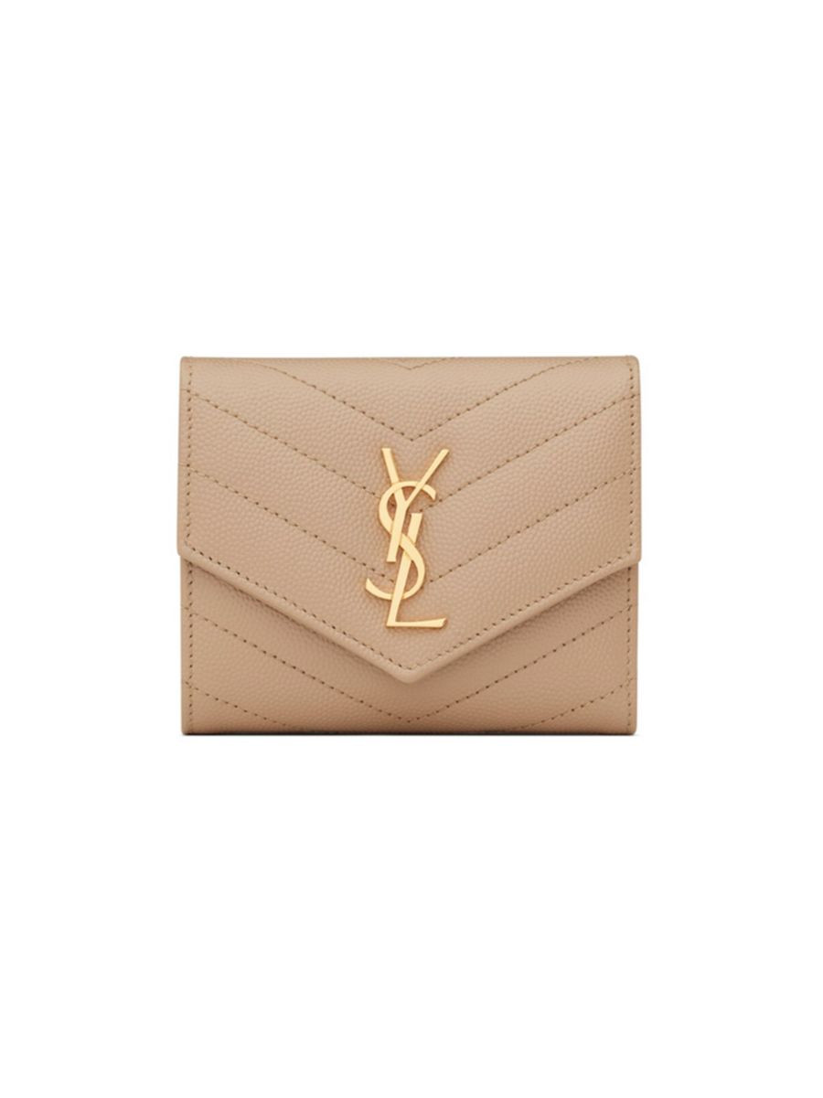 Cassandre Multi-Folded Wallet in Grain de Poudre Embossed Leather | Saks Fifth Avenue