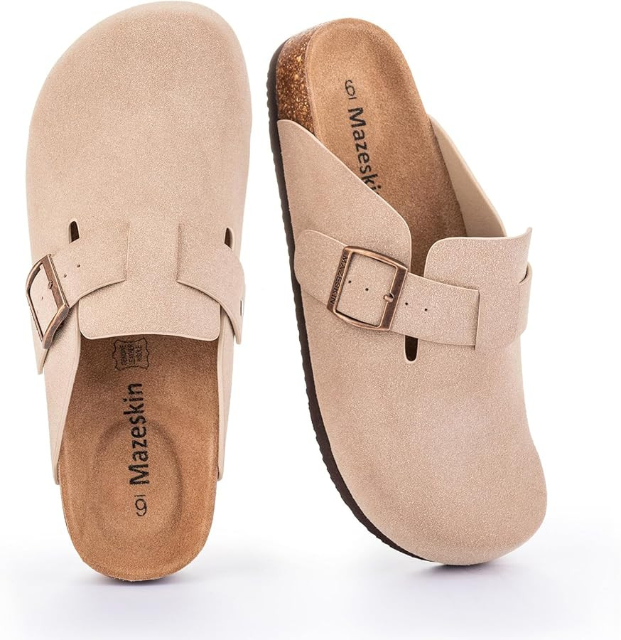 mazeskin Genuine Leather Orthopedic Clogs Slippers for Women with Comfortable Arch Support, Vegan... | Amazon (US)