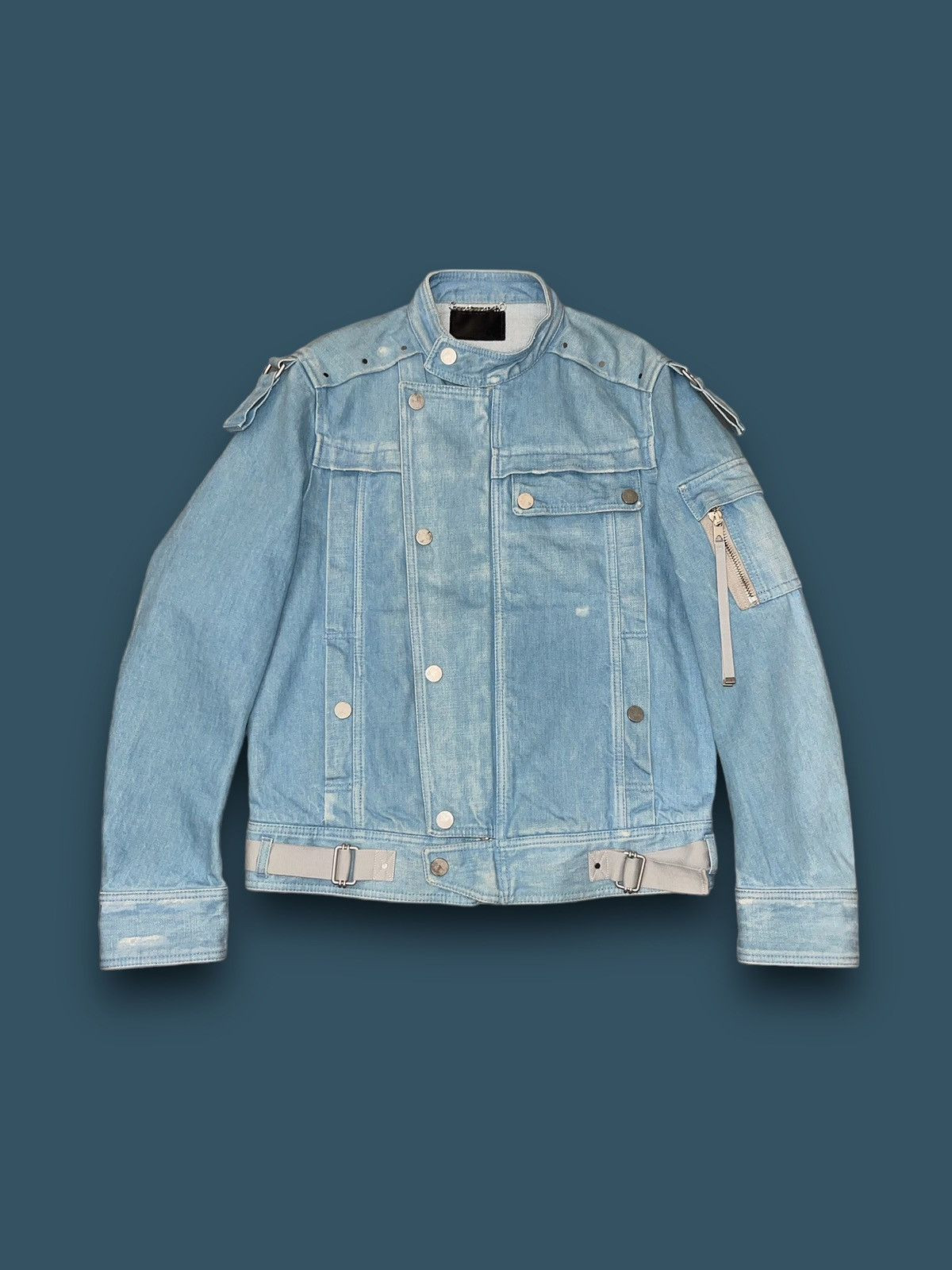 Diesel Black Gold Light Indigo Denim Light Bomber Jacket | Grailed