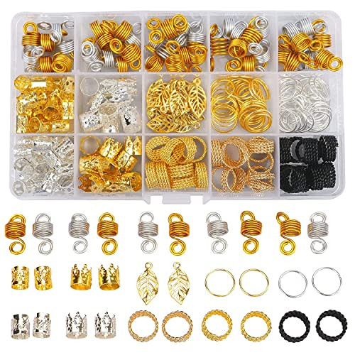 200PCS Hair Jewelry for Braids Accessories, Hair Beads for Braids, Gold Hair Accessories, Metal G... | Amazon (US)